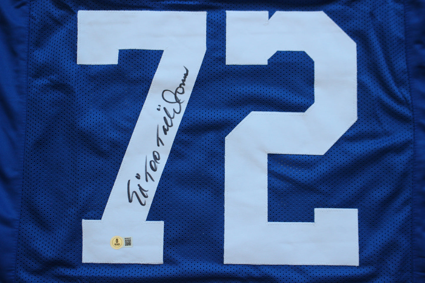 ED TOO TALL JONES DALLAS COWBOYS SIGNED Throwback JERSEY BAS