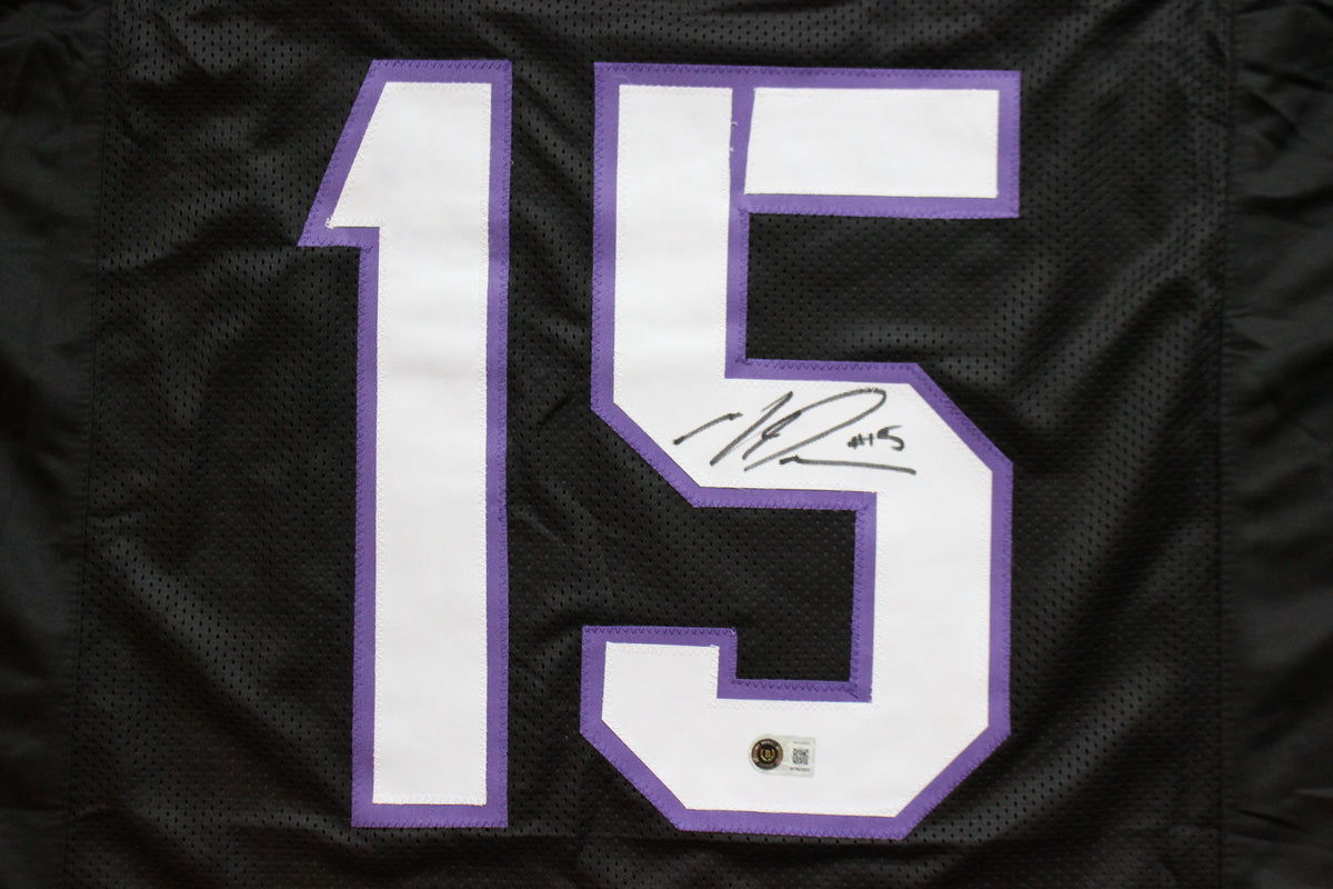 MAX DUGGAN TCU HORNED FROGS SIGNED Black JERSEY BAS