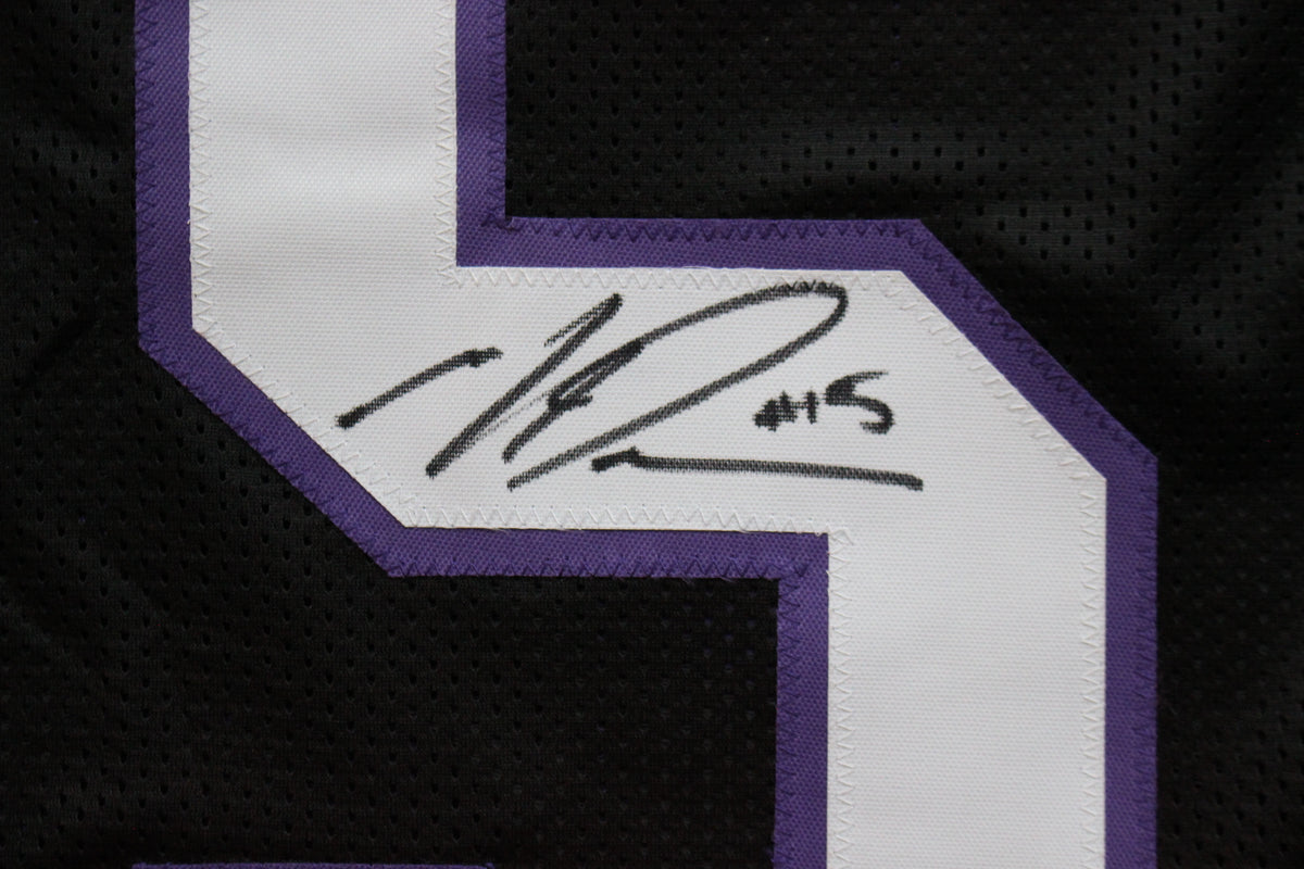 MAX DUGGAN TCU HORNED FROGS SIGNED Black JERSEY BAS