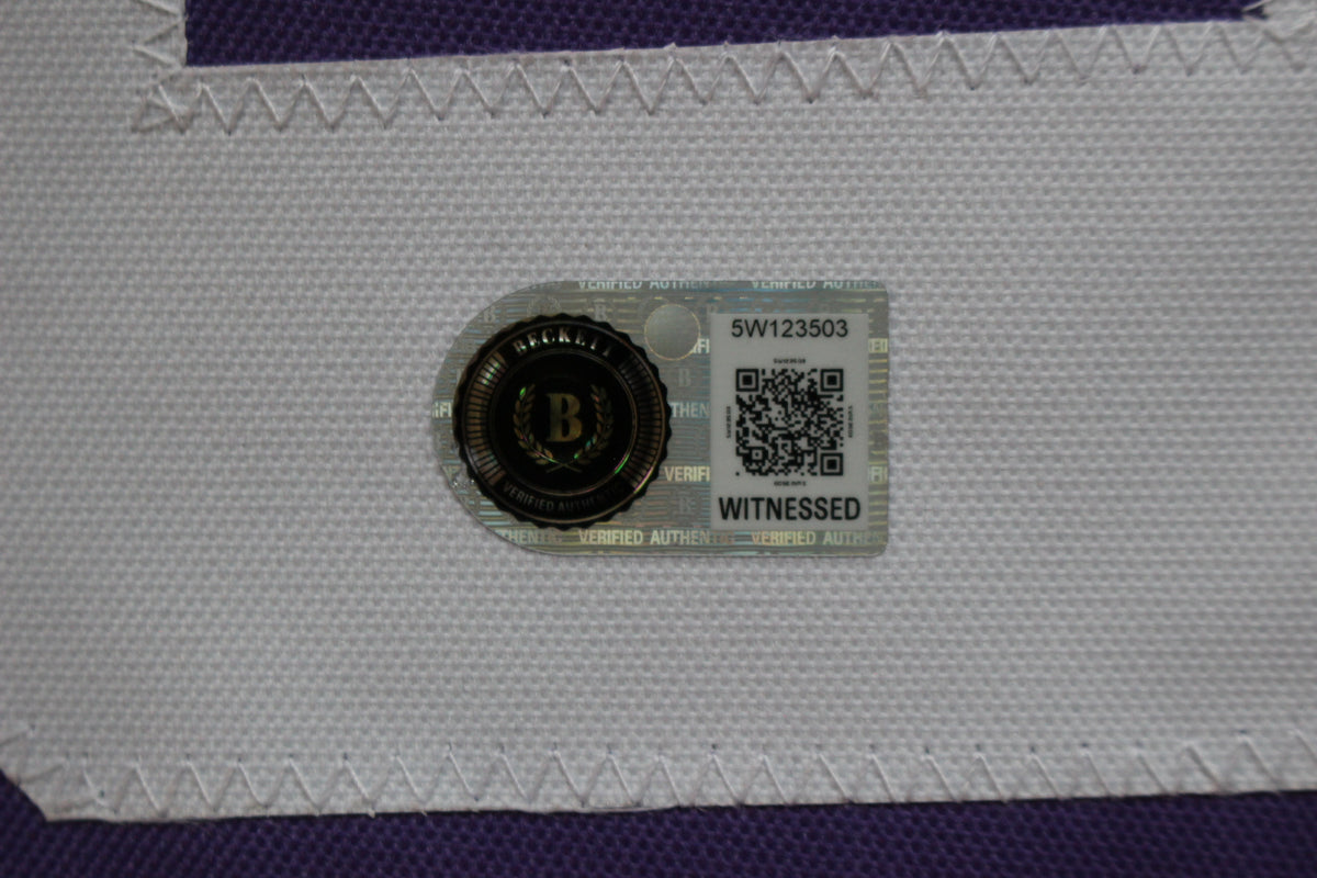 MAX DUGGAN TCU HORNED FROGS SIGNED Black JERSEY BAS