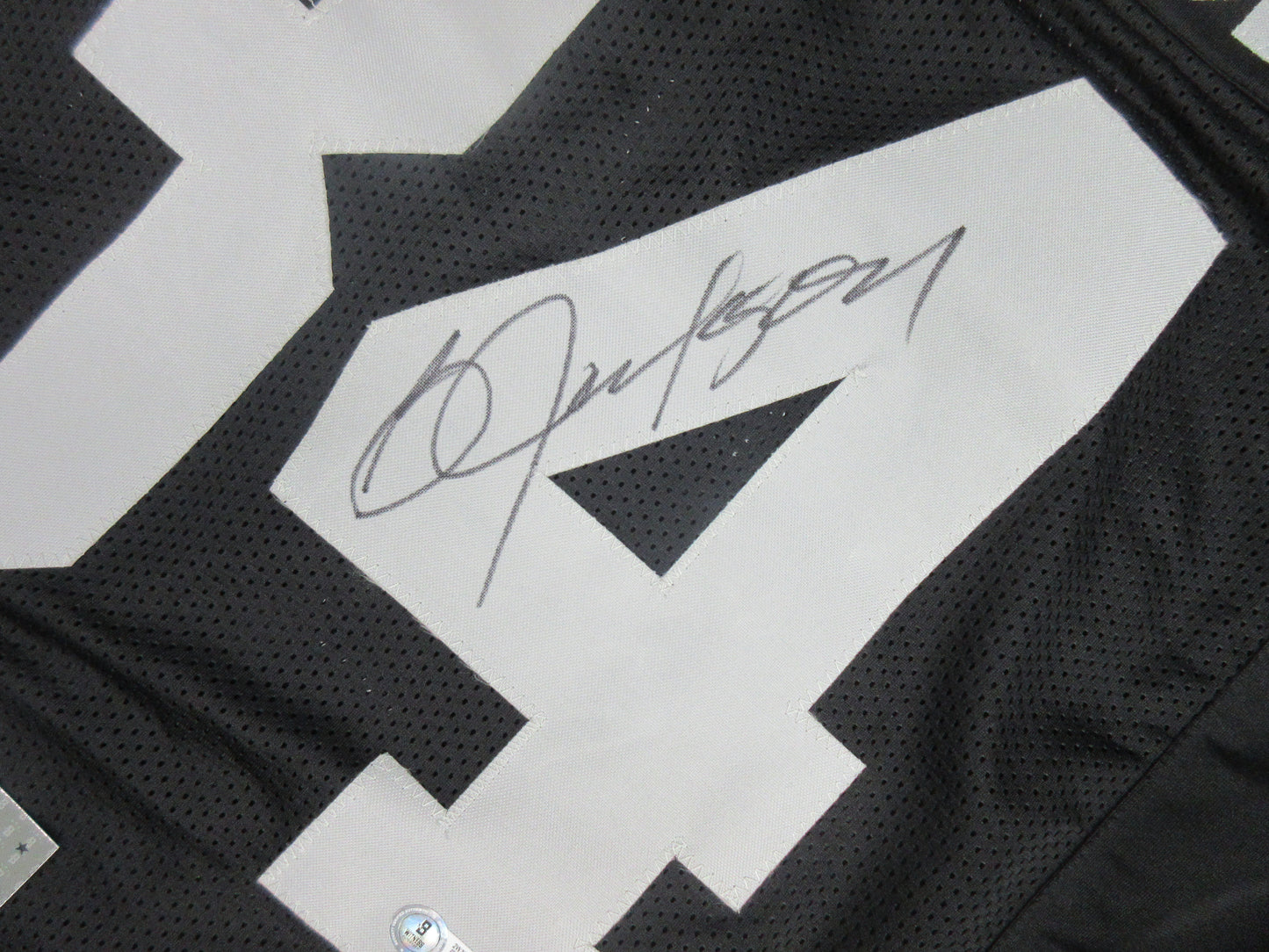BO JACKSON LOS ANGELES RAIDERS SIGNED BLACK JERSEY KC Royals BAS COA