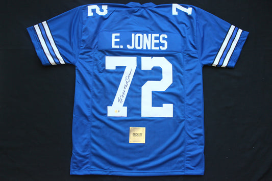 ED TOO TALL JONES DALLAS COWBOYS SIGNED Throwback JERSEY BAS