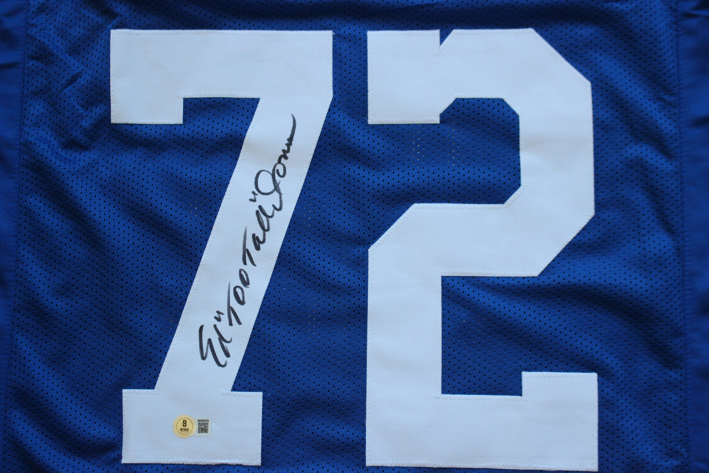 ED TOO TALL JONES DALLAS COWBOYS SIGNED Throwback JERSEY BAS