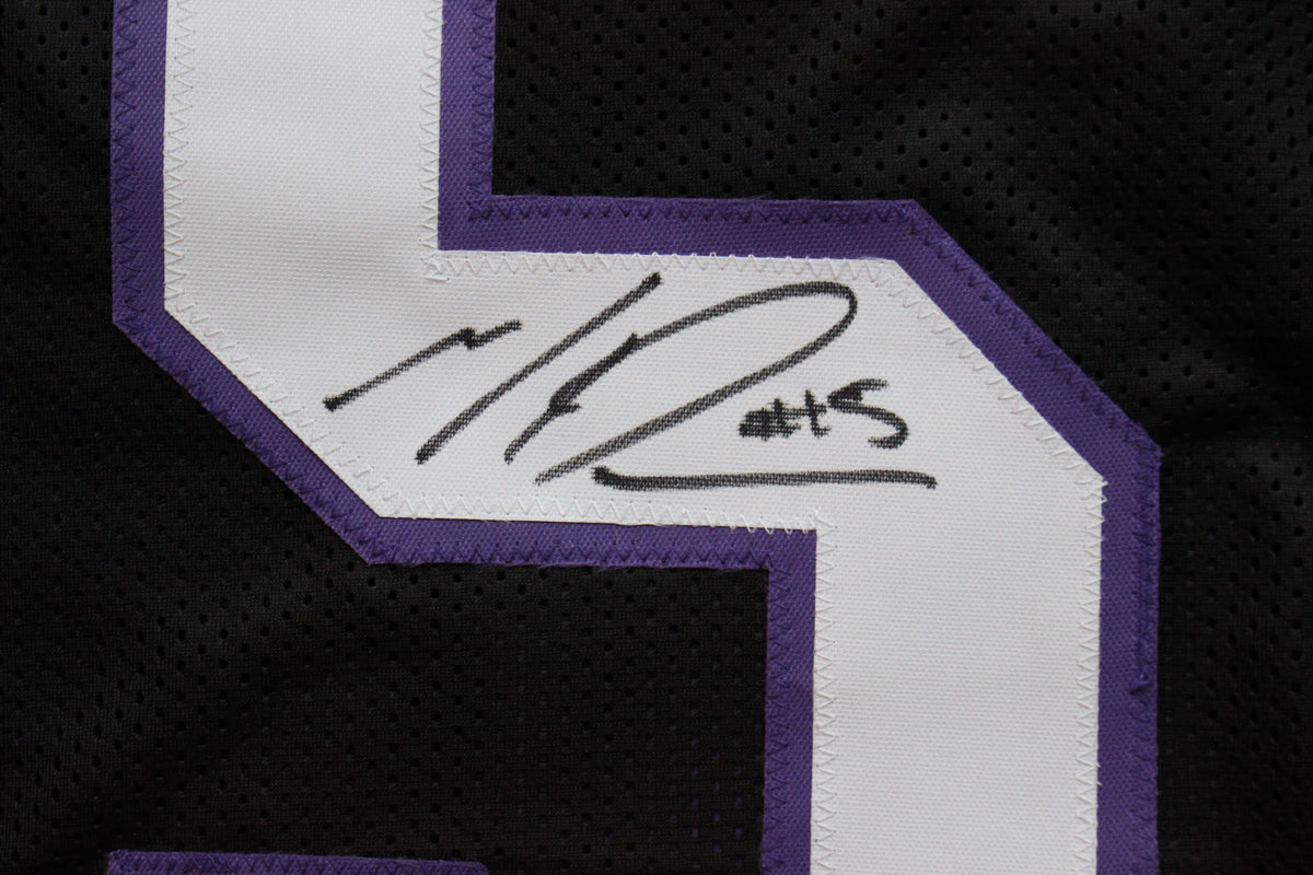 MAX DUGGAN TCU HORNED FROGS SIGNED Black JERSEY BAS
