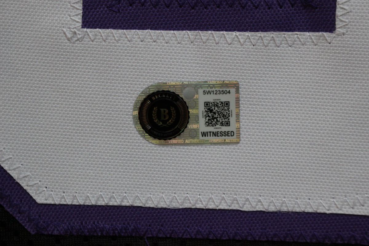 MAX DUGGAN TCU HORNED FROGS SIGNED Black JERSEY BAS