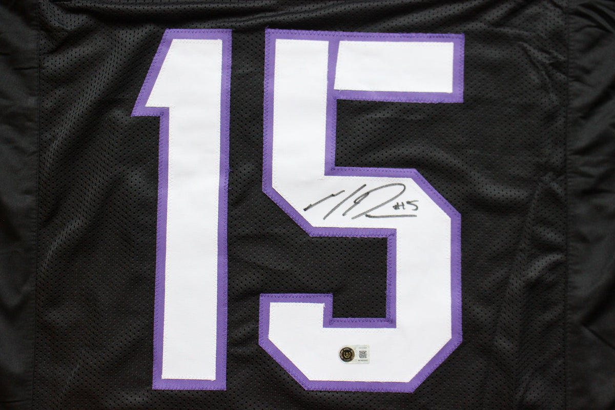 MAX DUGGAN TCU HORNED FROGS SIGNED Black JERSEY BAS