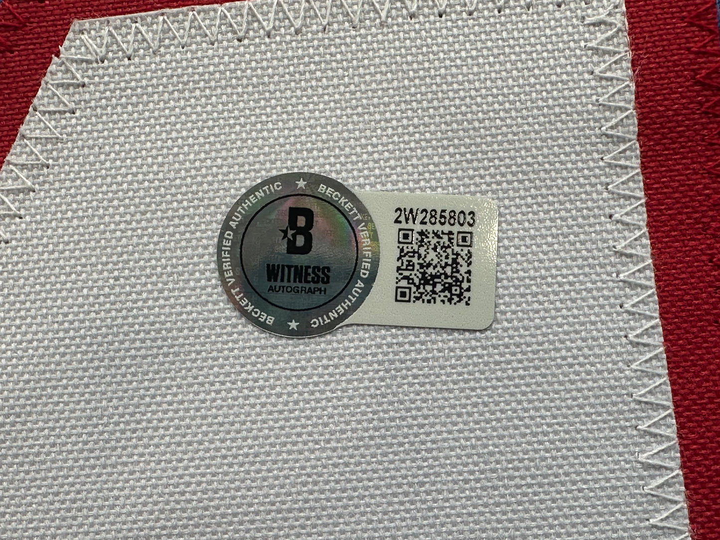 EARL CAMPBELL SIGNED BLUE FOOTBALL JERSEY Houston Oilers w/ "HOF 91" BAS COA