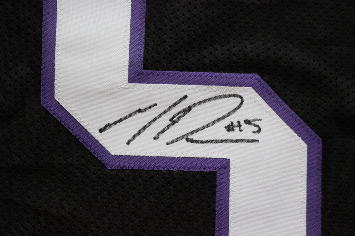 MAX DUGGAN TCU HORNED FROGS SIGNED Black JERSEY BAS