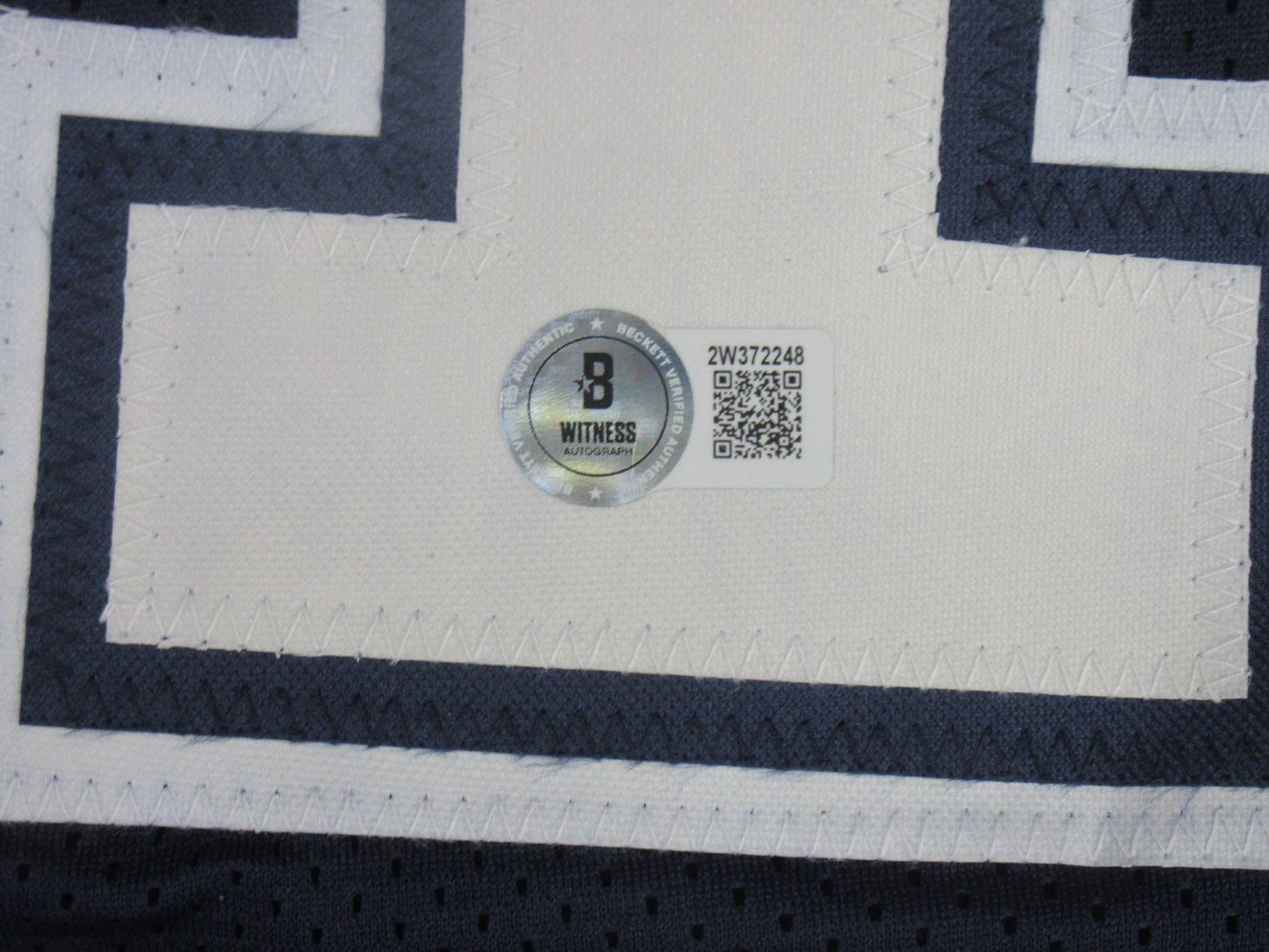 RANDY WHITE DALLAS COWBOYS SIGNED BLUE JERSEY w/HOF 94 INSCRIPTION BAS