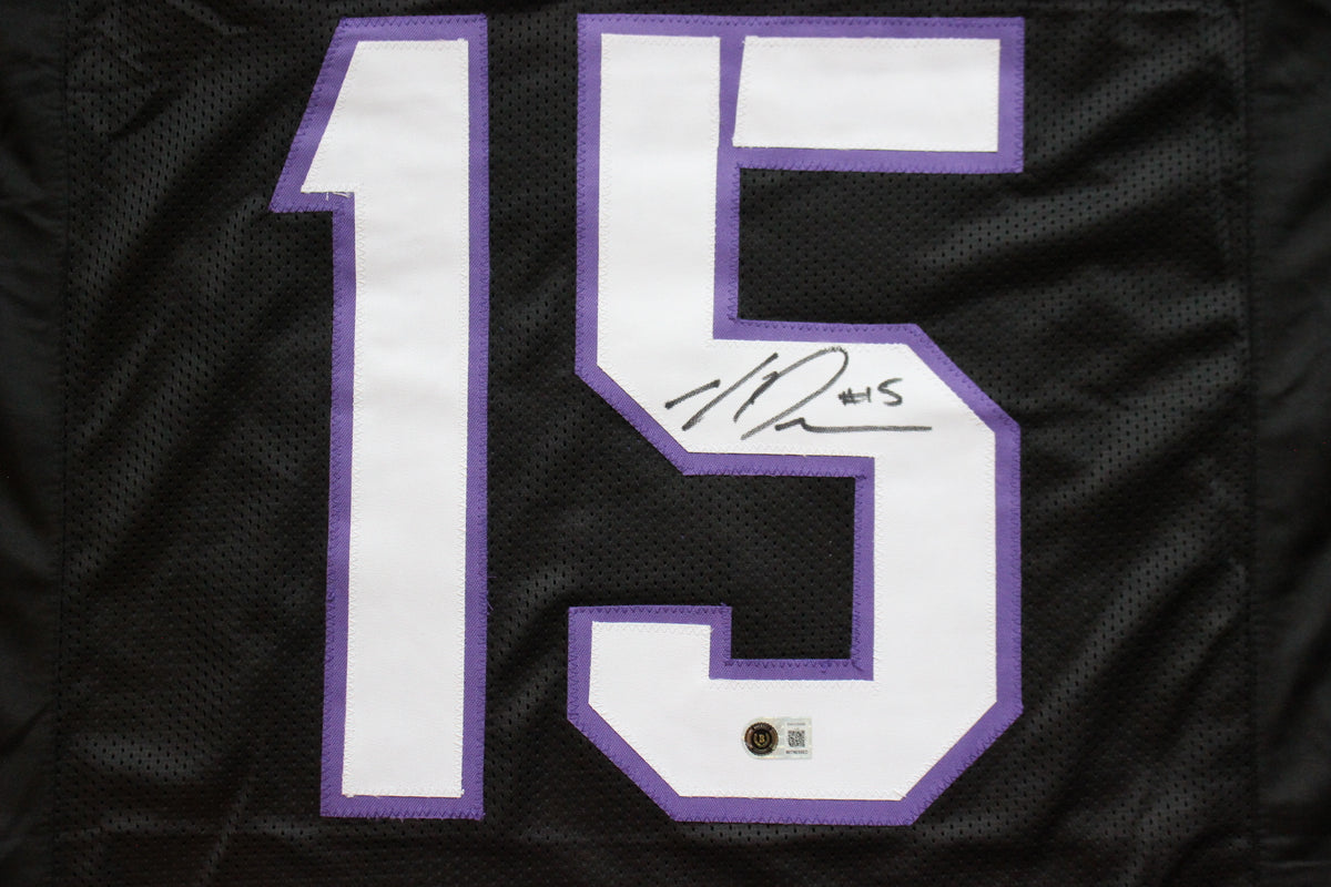 MAX DUGGAN TCU HORNED FROGS SIGNED Black JERSEY BAS
