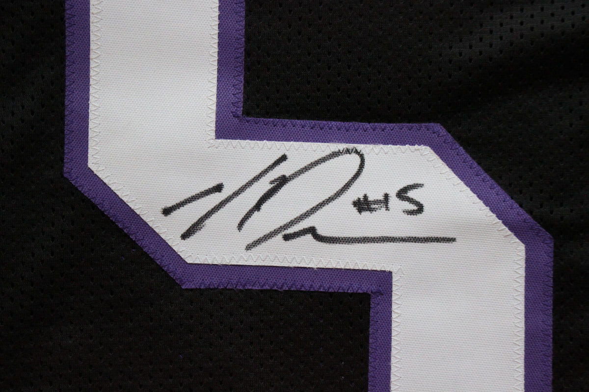 MAX DUGGAN TCU HORNED FROGS SIGNED Black JERSEY BAS