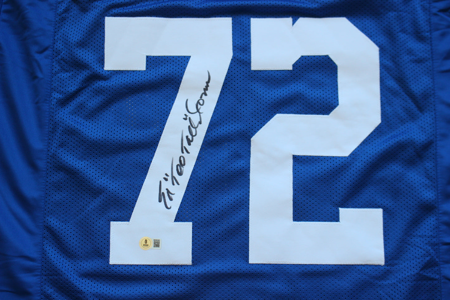 ED TOO TALL JONES DALLAS COWBOYS SIGNED Throwback JERSEY BAS