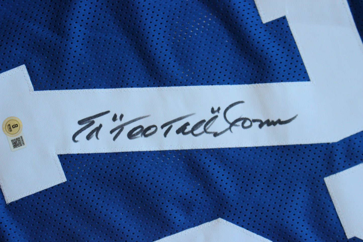 ED TOO TALL JONES DALLAS COWBOYS SIGNED Throwback JERSEY BAS
