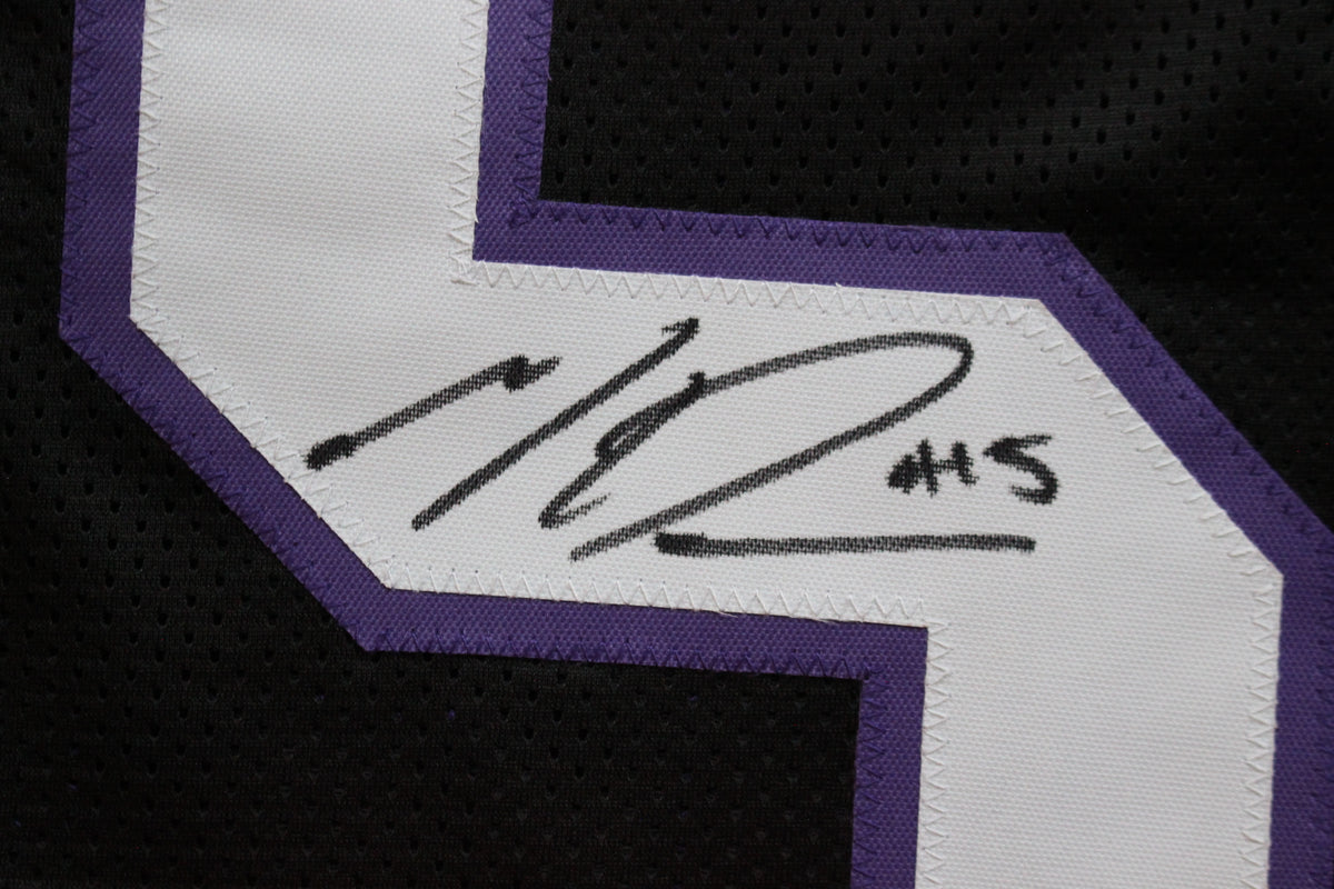 MAX DUGGAN TCU HORNED FROGS SIGNED Black JERSEY BAS