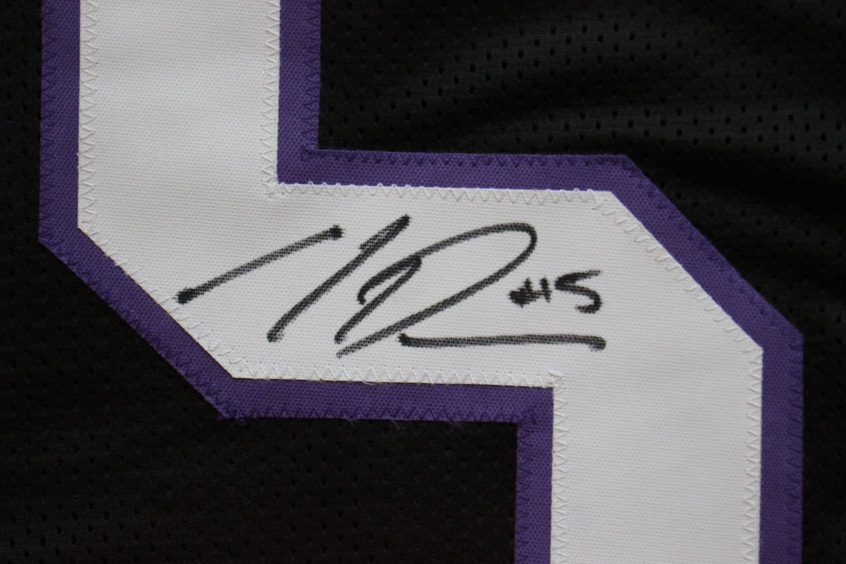 MAX DUGGAN TCU HORNED FROGS SIGNED Black JERSEY BAS