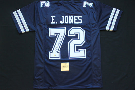 ED TOO TALL JONES DALLAS COWBOYS SIGNED ROAD JERSEY BAS COA