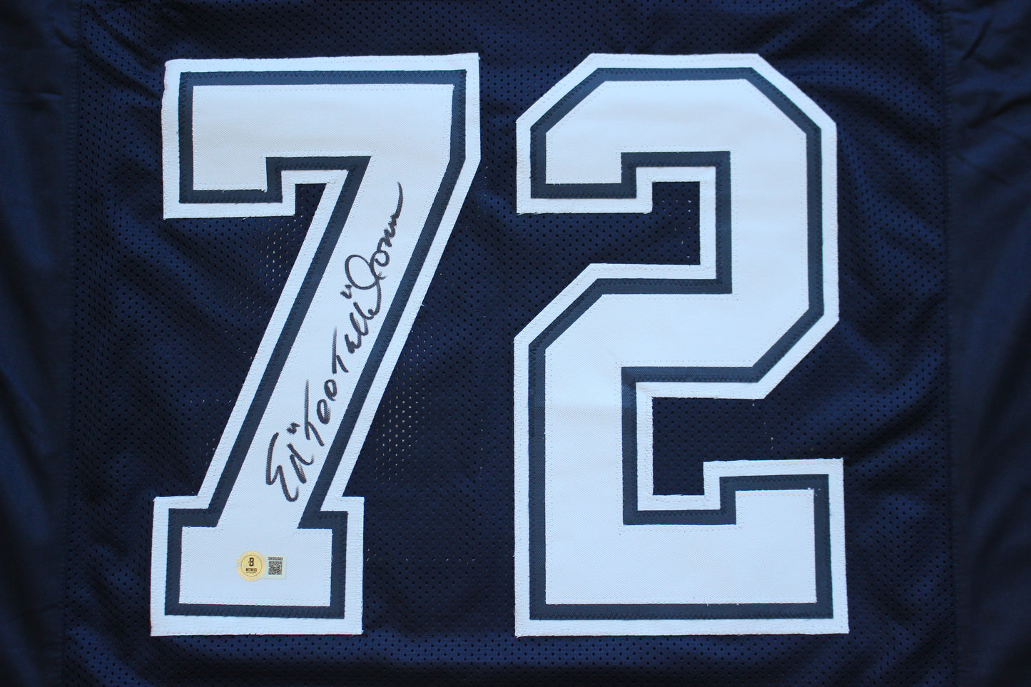 ED TOO TALL JONES DALLAS COWBOYS SIGNED ROAD JERSEY BAS COA