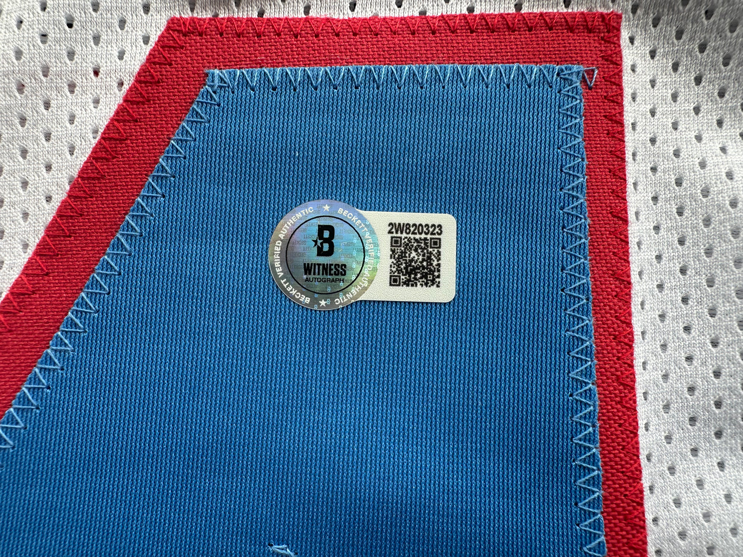 EARL CAMPBELL SIGNED WHITE FOOTBALL JERSEY Houston Oilers w/ "HOF 91" BAS COA