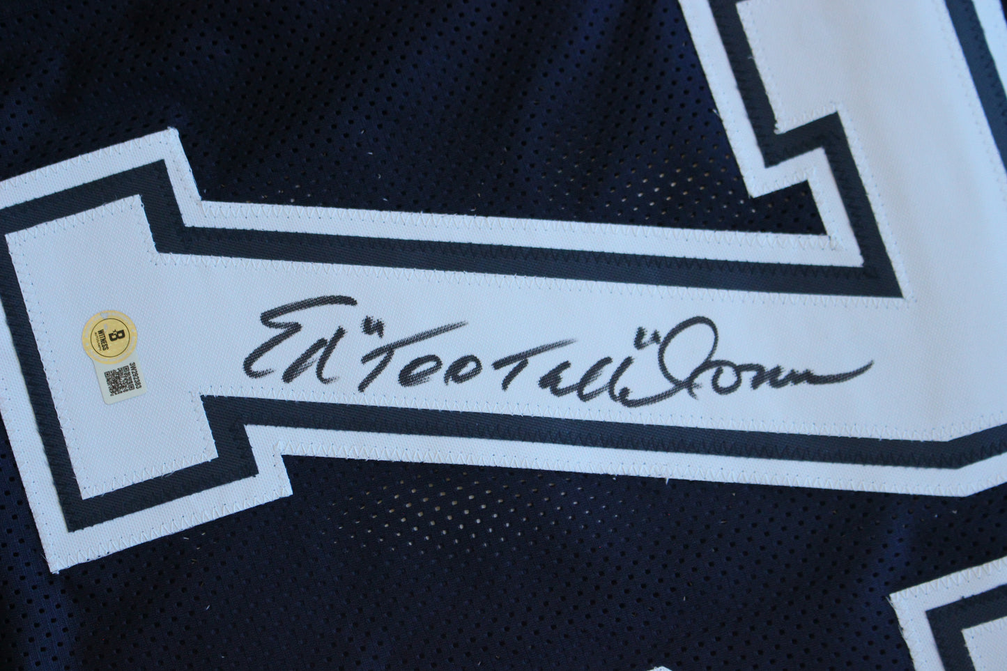 ED TOO TALL JONES DALLAS COWBOYS SIGNED ROAD JERSEY BAS COA