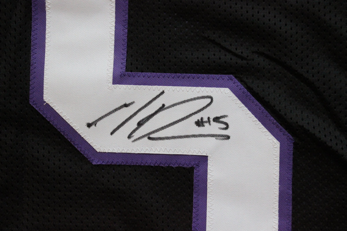 MAX DUGGAN TCU HORNED FROGS SIGNED Black JERSEY BAS