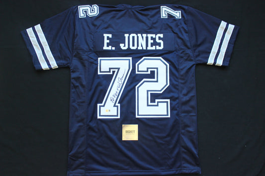 ED TOO TALL JONES DALLAS COWBOYS SIGNED ROAD JERSEY BAS COA