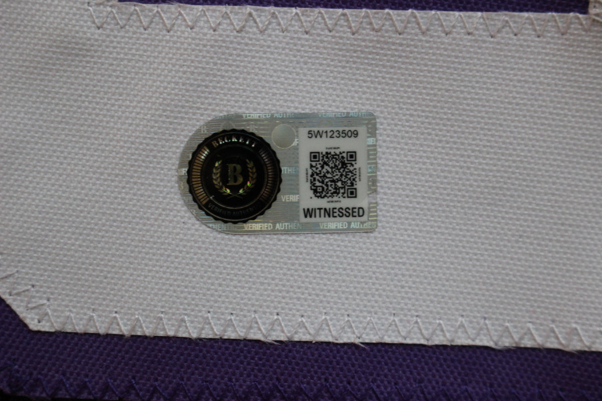 MAX DUGGAN TCU HORNED FROGS SIGNED Black JERSEY BAS