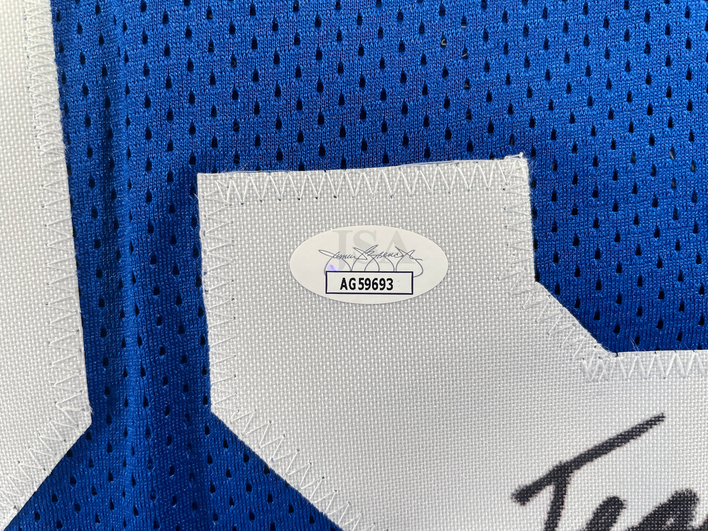 BILLY JOE DUPREE DALLAS COWBOYS SIGNED BLUE JERSEY w/INSCs XL JSA COA