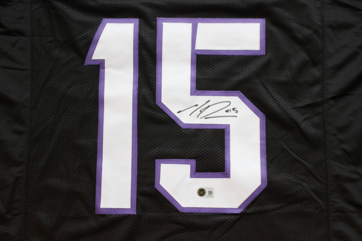MAX DUGGAN TCU HORNED FROGS SIGNED Black JERSEY BAS