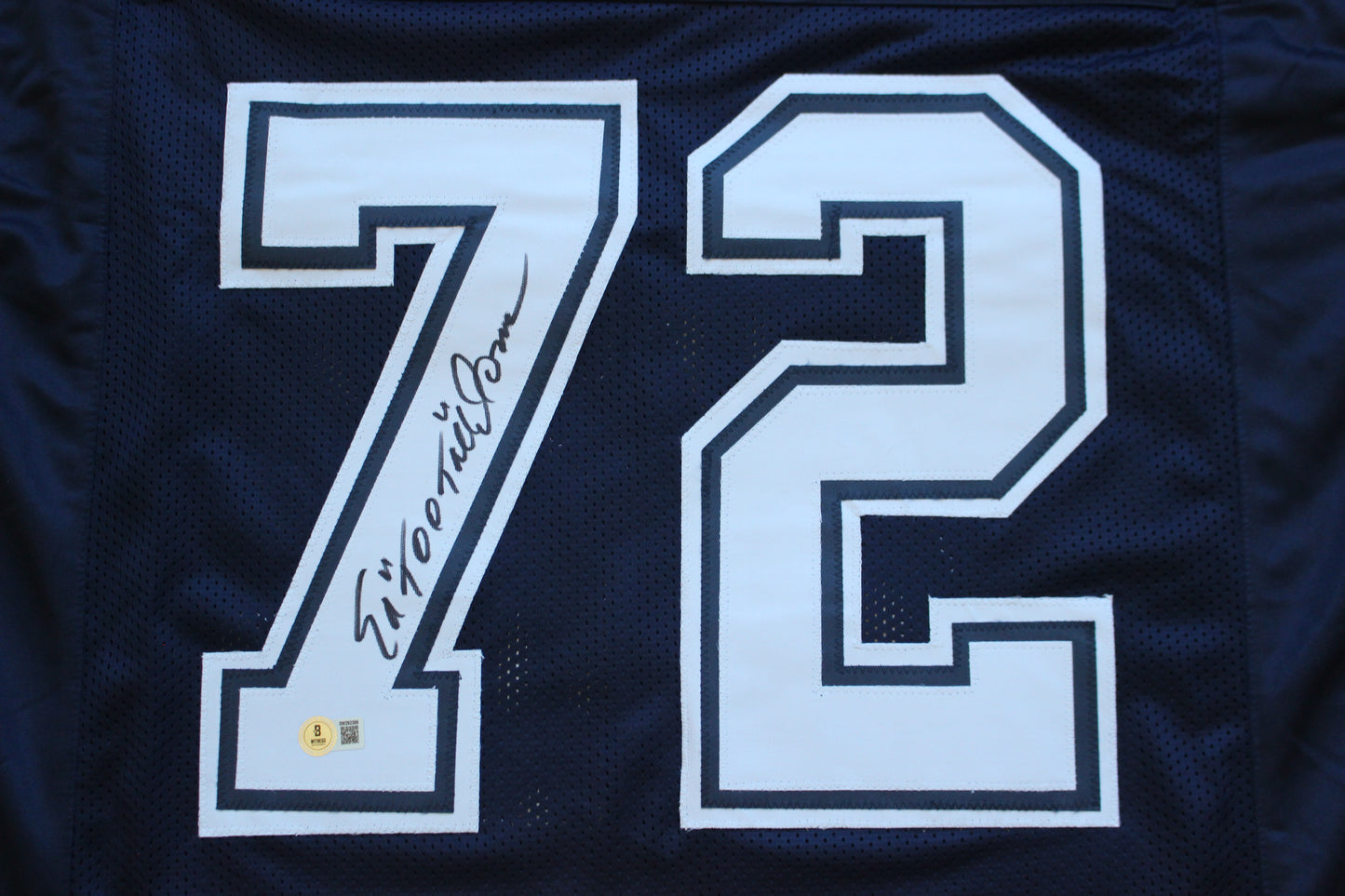 ED TOO TALL JONES DALLAS COWBOYS SIGNED ROAD JERSEY BAS COA