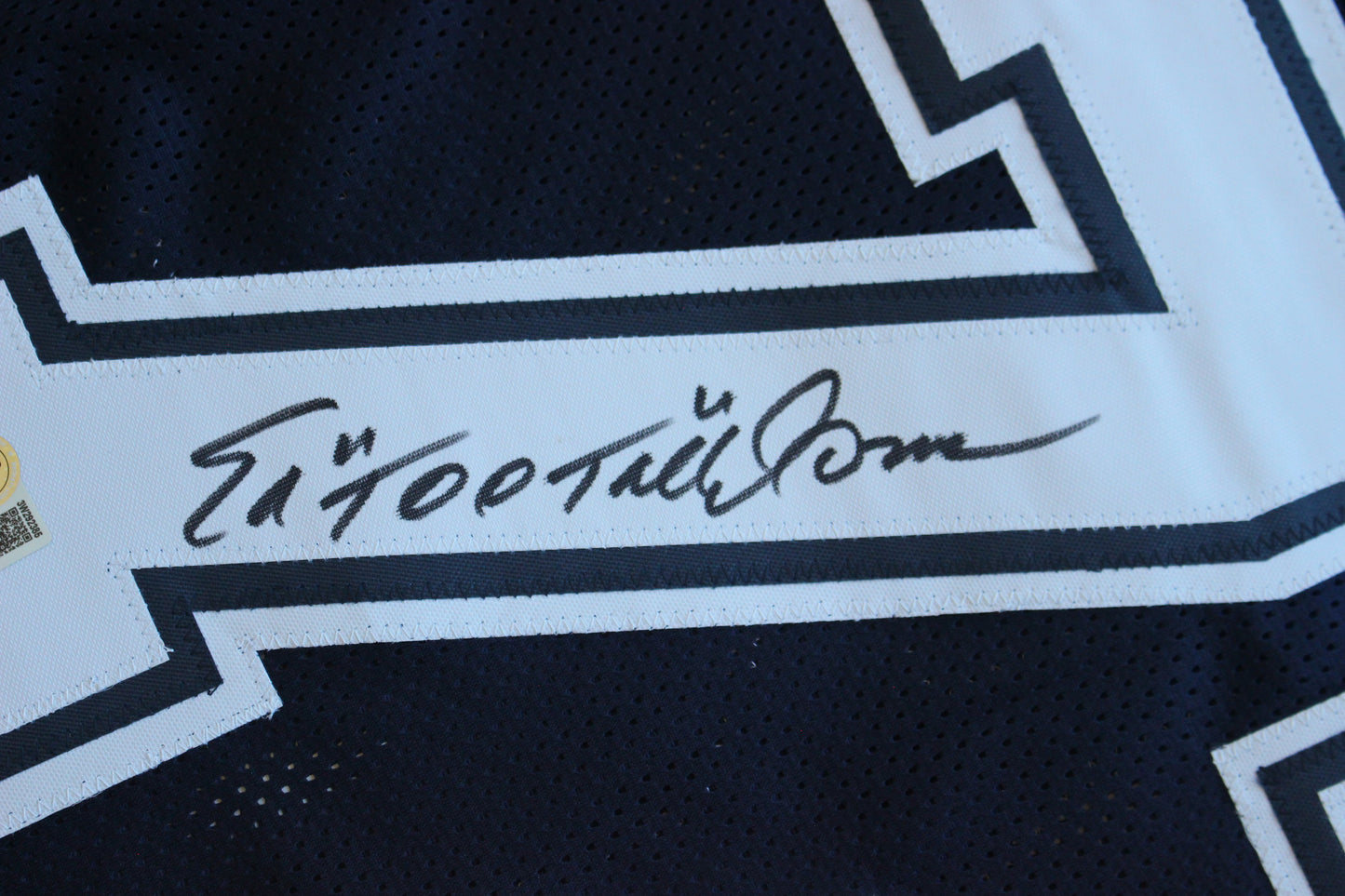 ED TOO TALL JONES DALLAS COWBOYS SIGNED ROAD JERSEY BAS COA