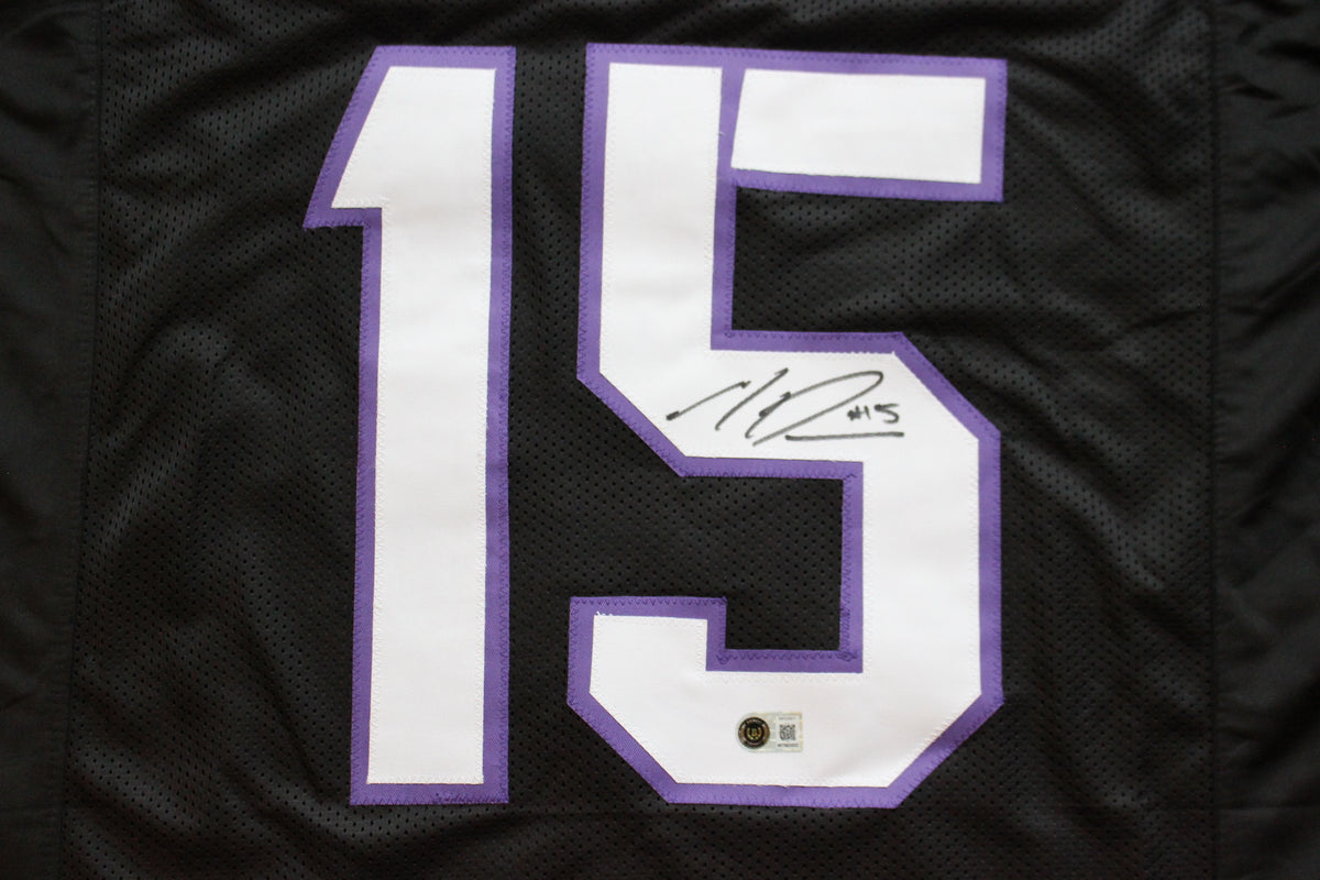 MAX DUGGAN TCU HORNED FROGS SIGNED Black JERSEY BAS