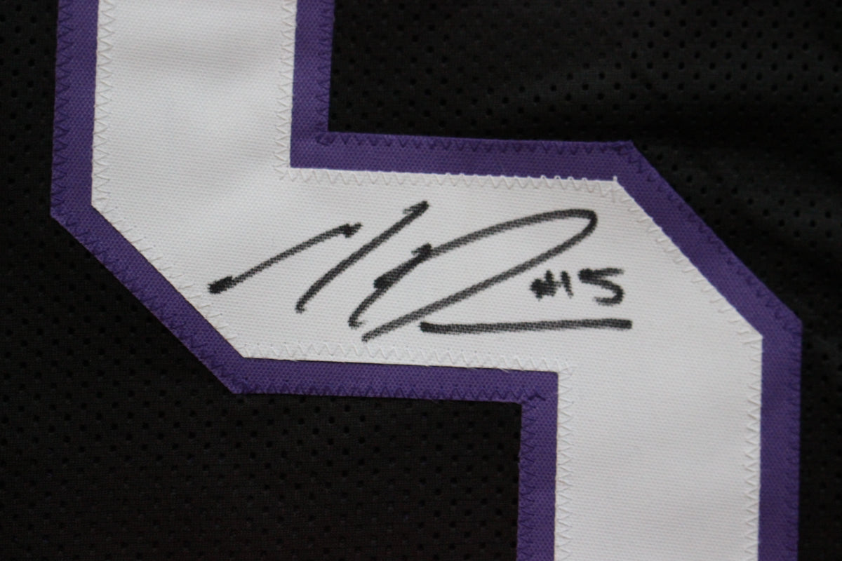 MAX DUGGAN TCU HORNED FROGS SIGNED Black JERSEY BAS
