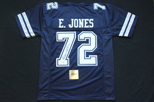 ED TOO TALL JONES DALLAS COWBOYS SIGNED ROAD JERSEY BAS COA