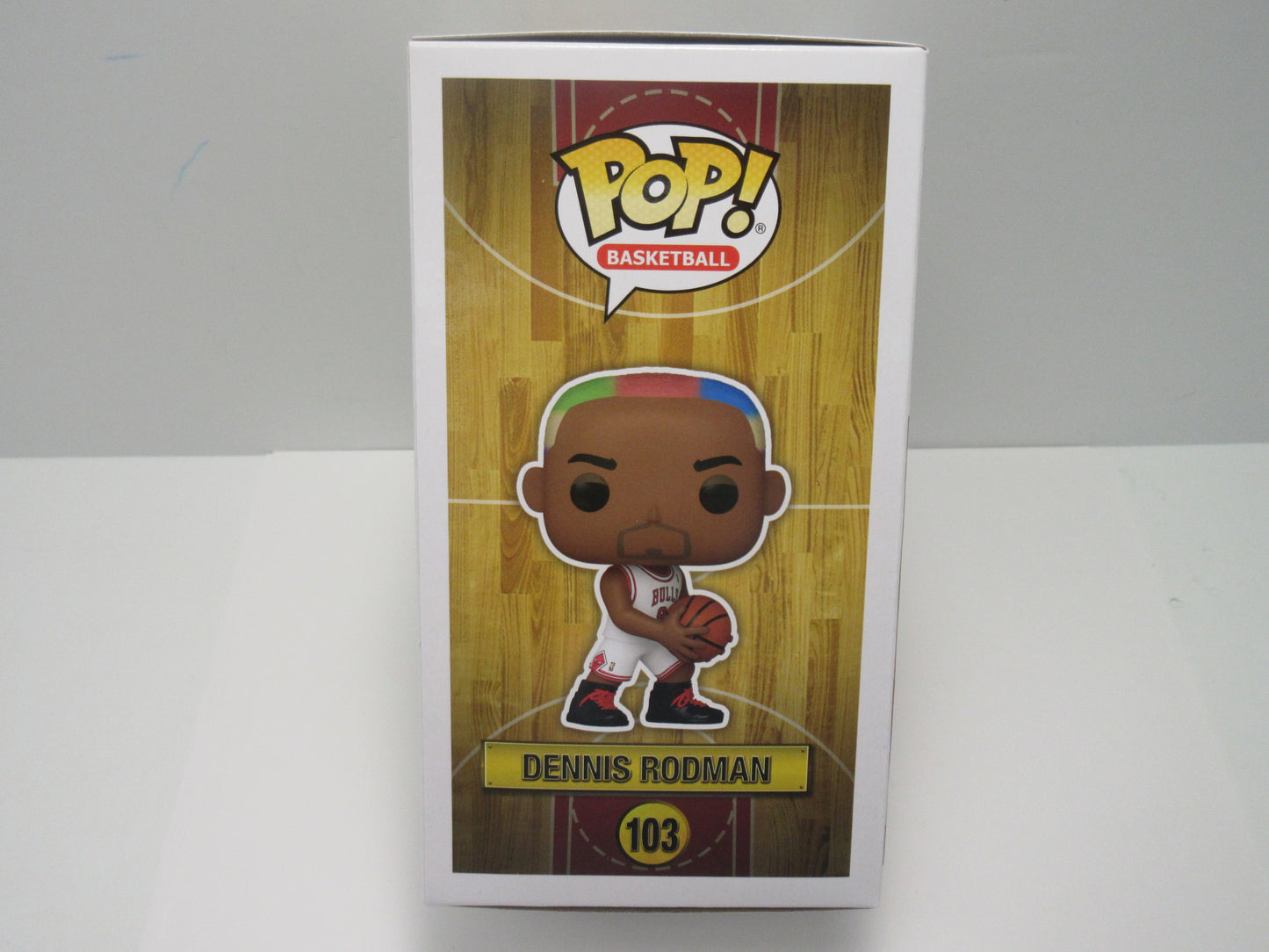 DENNIS RODMAN CHICAGO BULLS SIGNED MULTI COLORED HAIR FUNKO POP #103 BAS