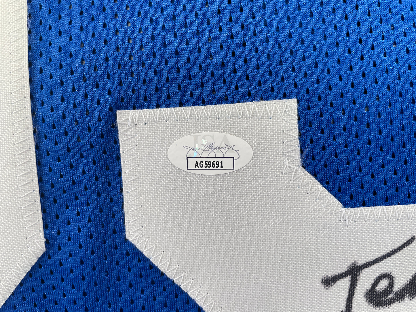 BILLY JOE DUPREE DALLAS COWBOYS SIGNED BLUE JERSEY w/INSCs XL JSA COA