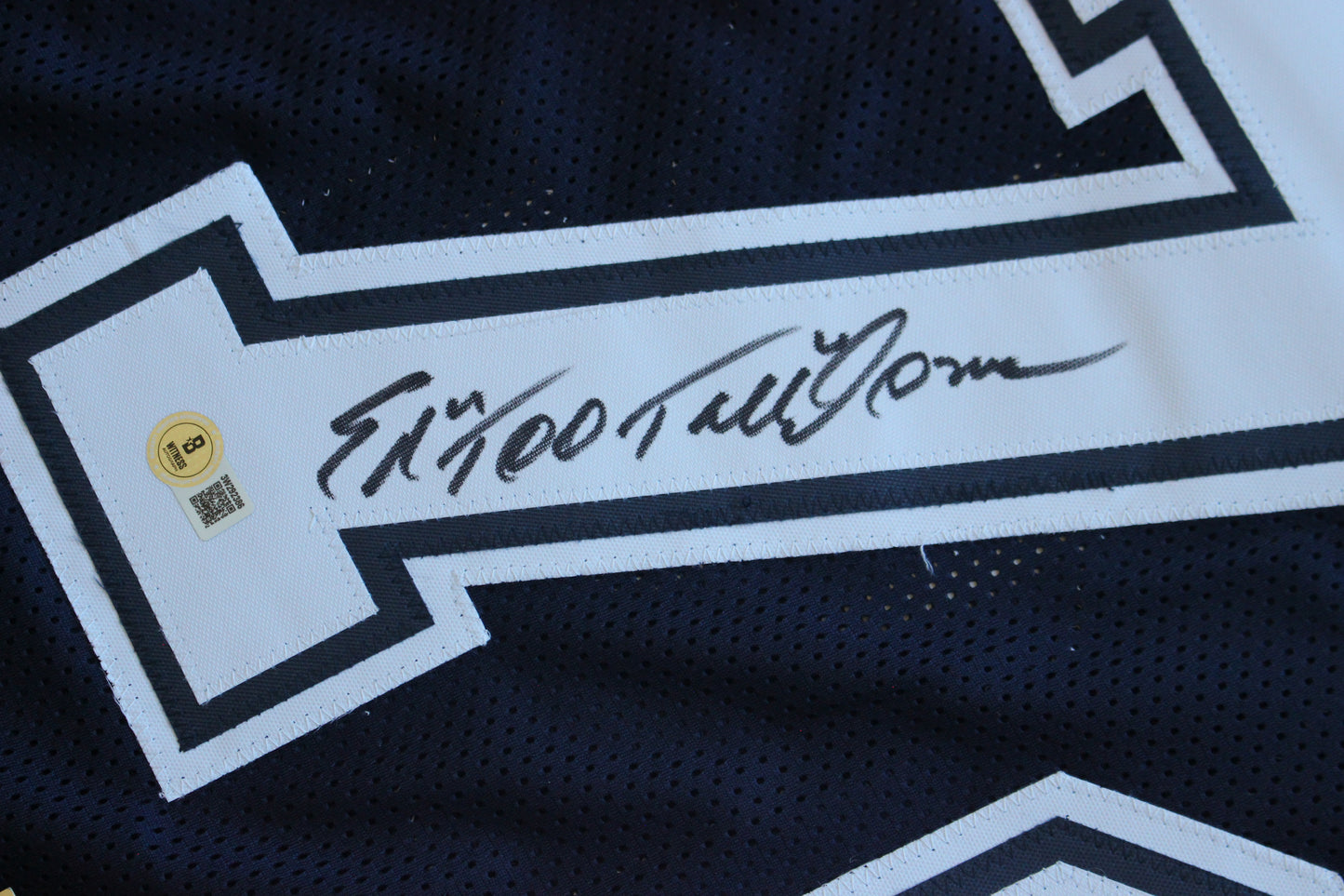ED TOO TALL JONES DALLAS COWBOYS SIGNED ROAD JERSEY BAS COA