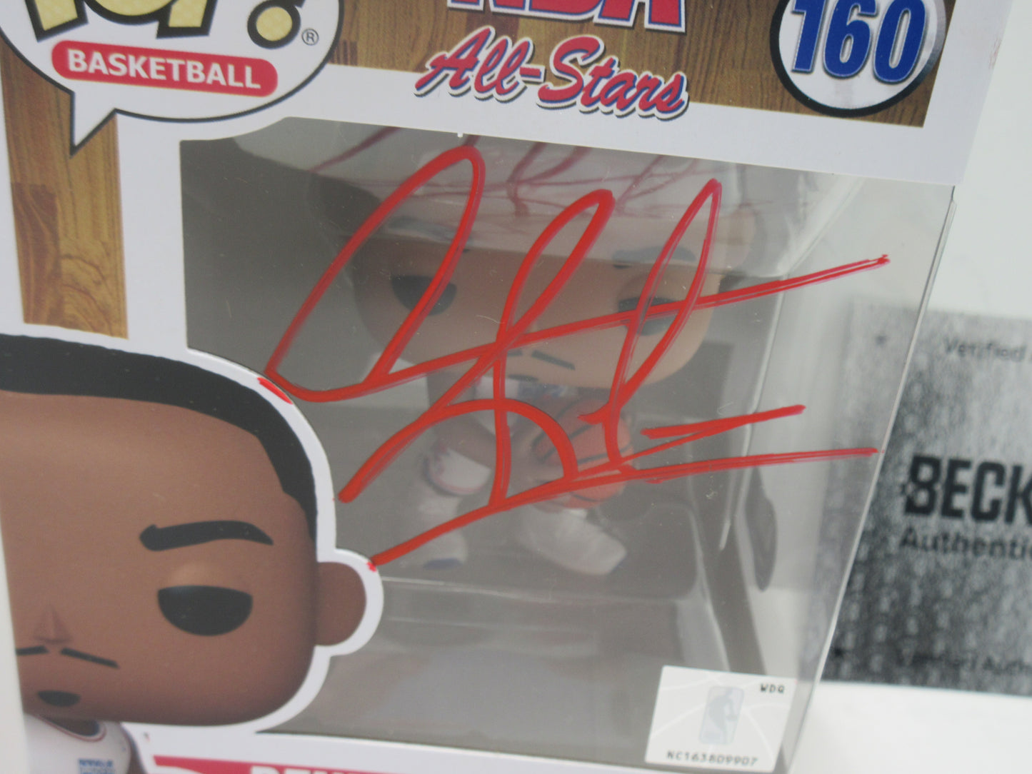DENNIS RODMAN CHICAGO BULLS SIGNED BLACK HAIR FUNKO POP #160 BAS
