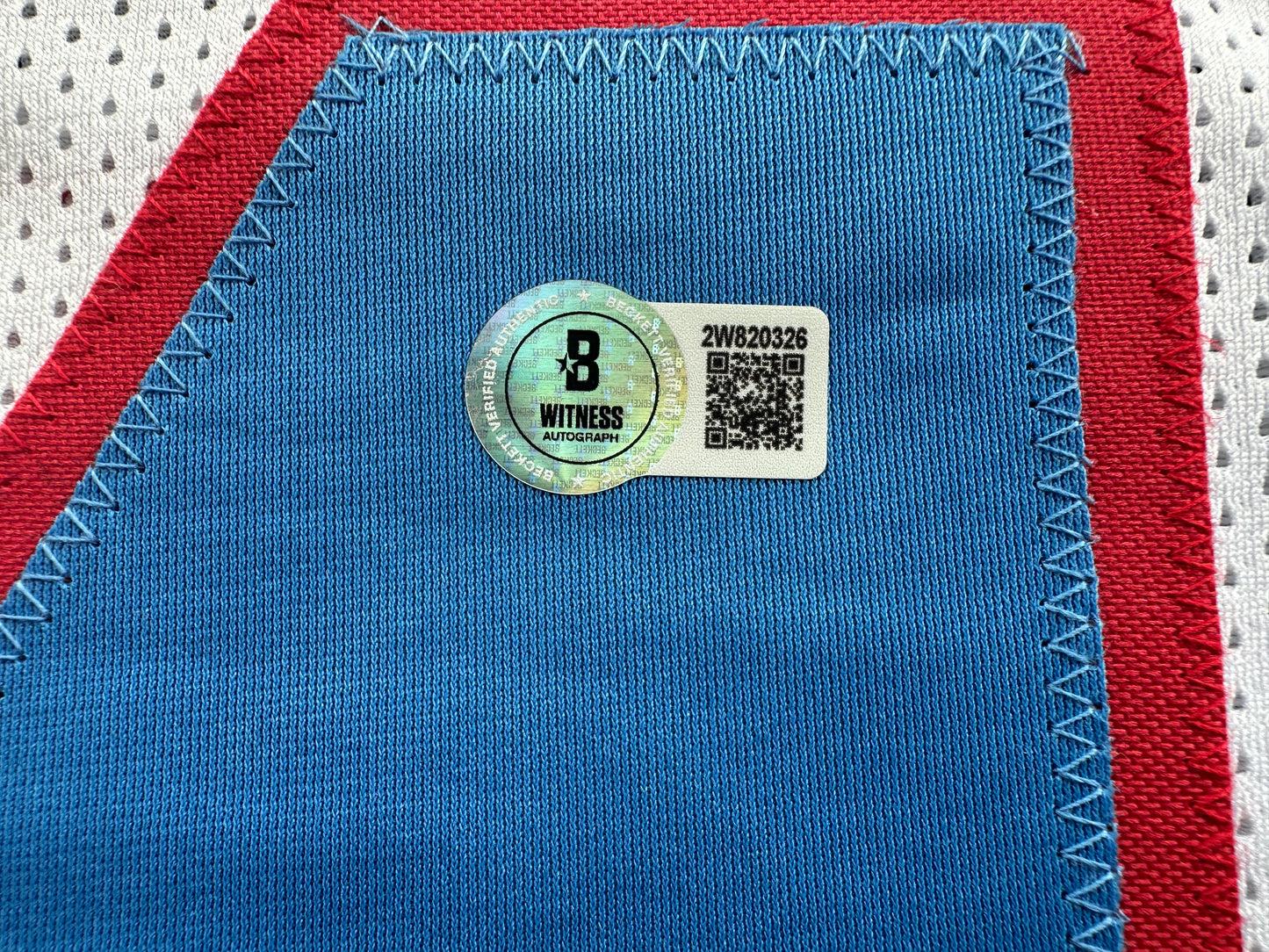 EARL CAMPBELL SIGNED WHITE FOOTBALL JERSEY Houston Oilers w/ "HOF 91" BAS COA