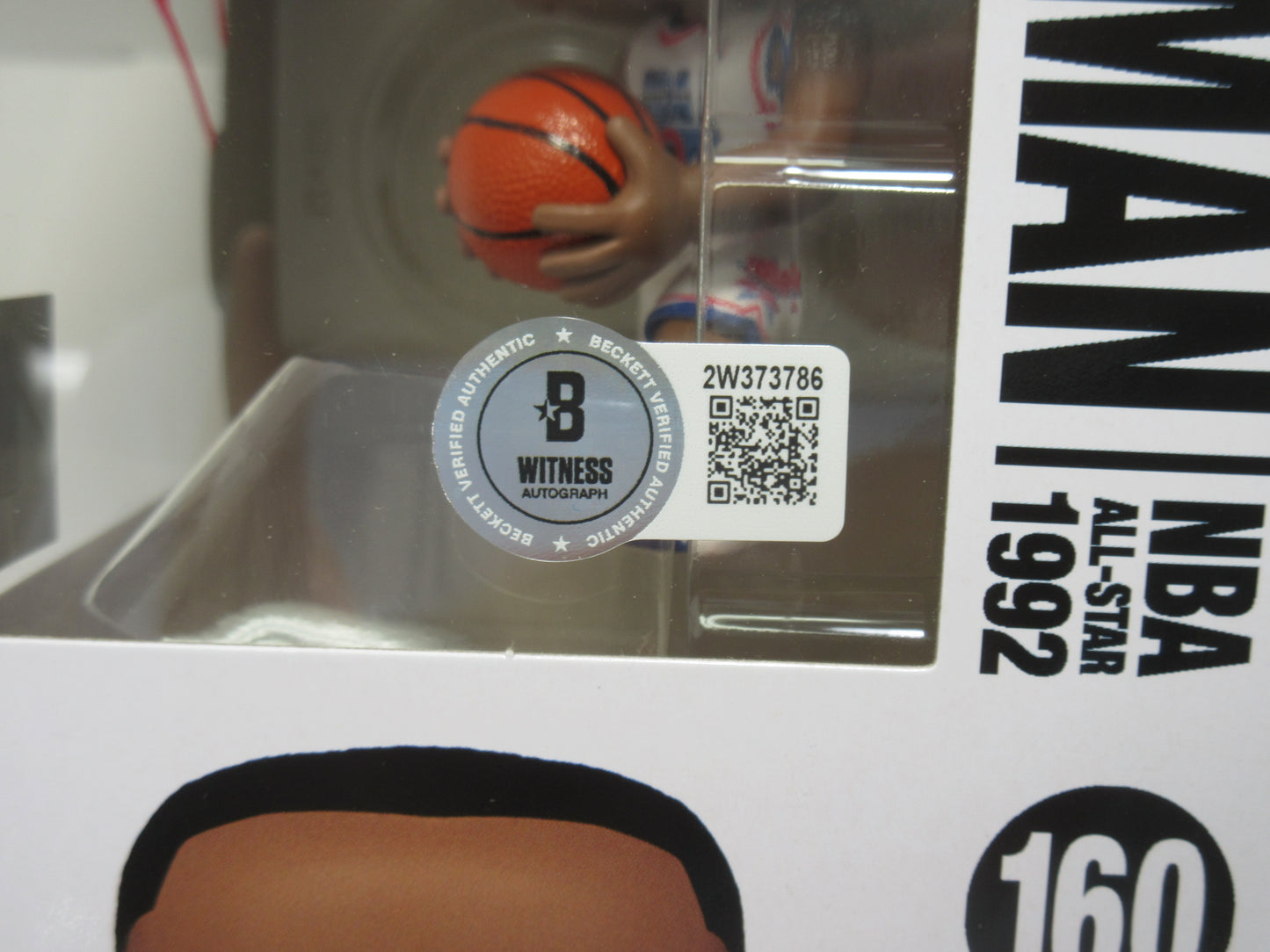 DENNIS RODMAN CHICAGO BULLS SIGNED BLACK HAIR FUNKO POP #160 BAS