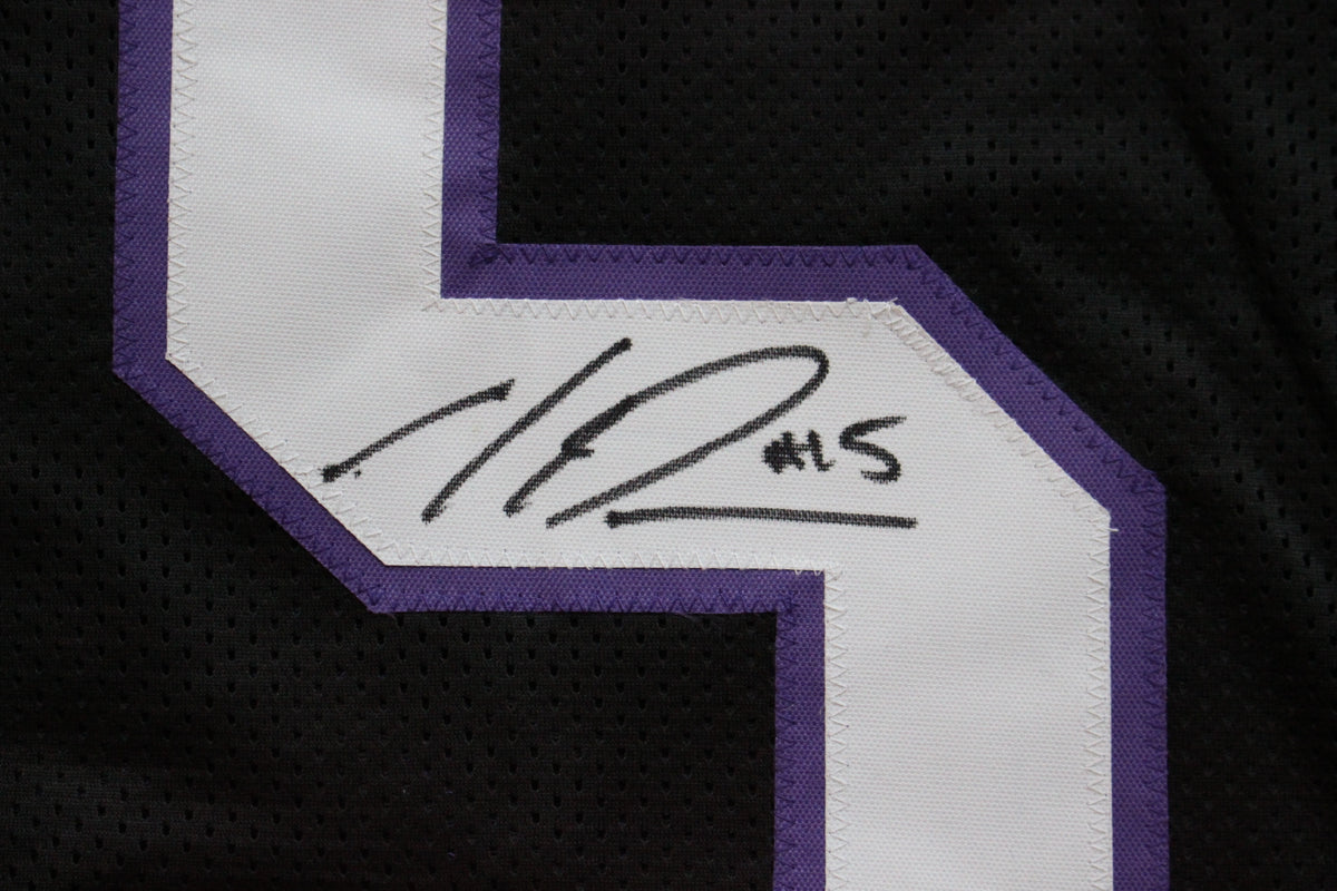 MAX DUGGAN TCU HORNED FROGS SIGNED Black JERSEY BAS