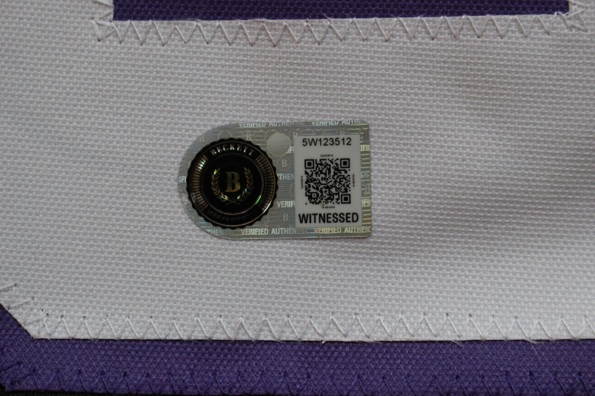 MAX DUGGAN TCU HORNED FROGS SIGNED Black JERSEY BAS