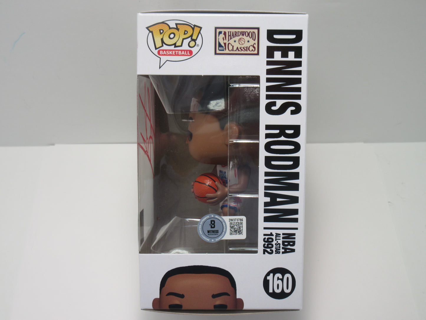 DENNIS RODMAN CHICAGO BULLS SIGNED BLACK HAIR FUNKO POP #160 BAS