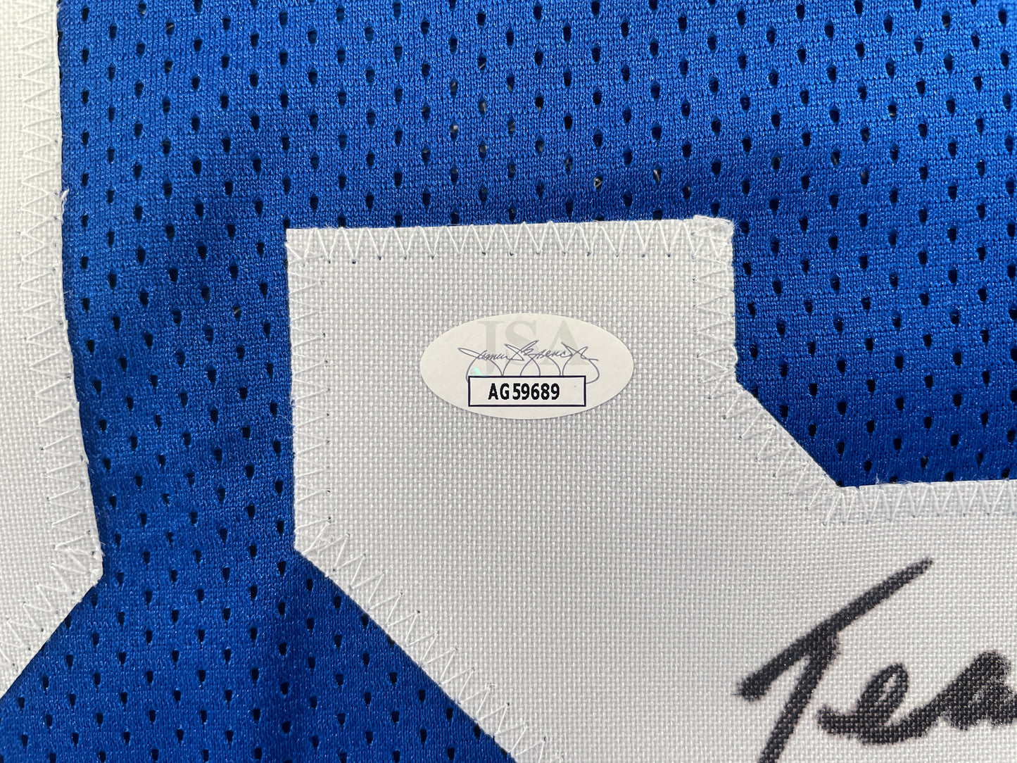 BILLY JOE DUPREE DALLAS COWBOYS SIGNED BLUE JERSEY w/INSCs XL JSA COA
