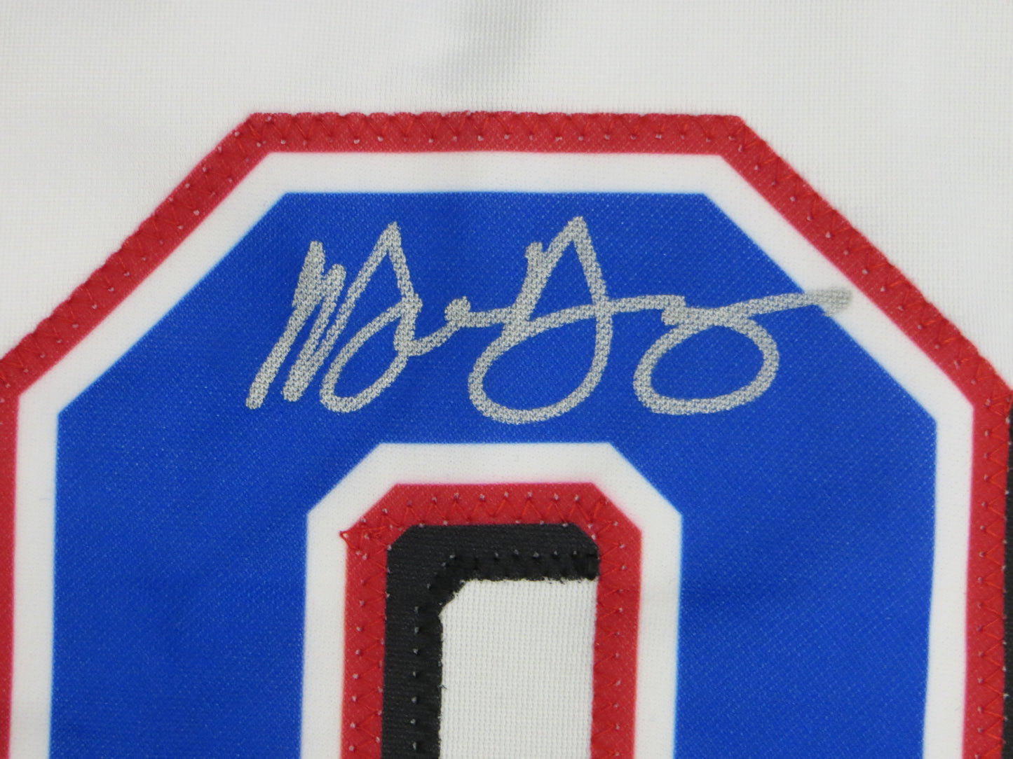 MICHAEL YOUNG TEXAS RANGERS SIGNED WHITE JERSEY size 2XL BAS COA