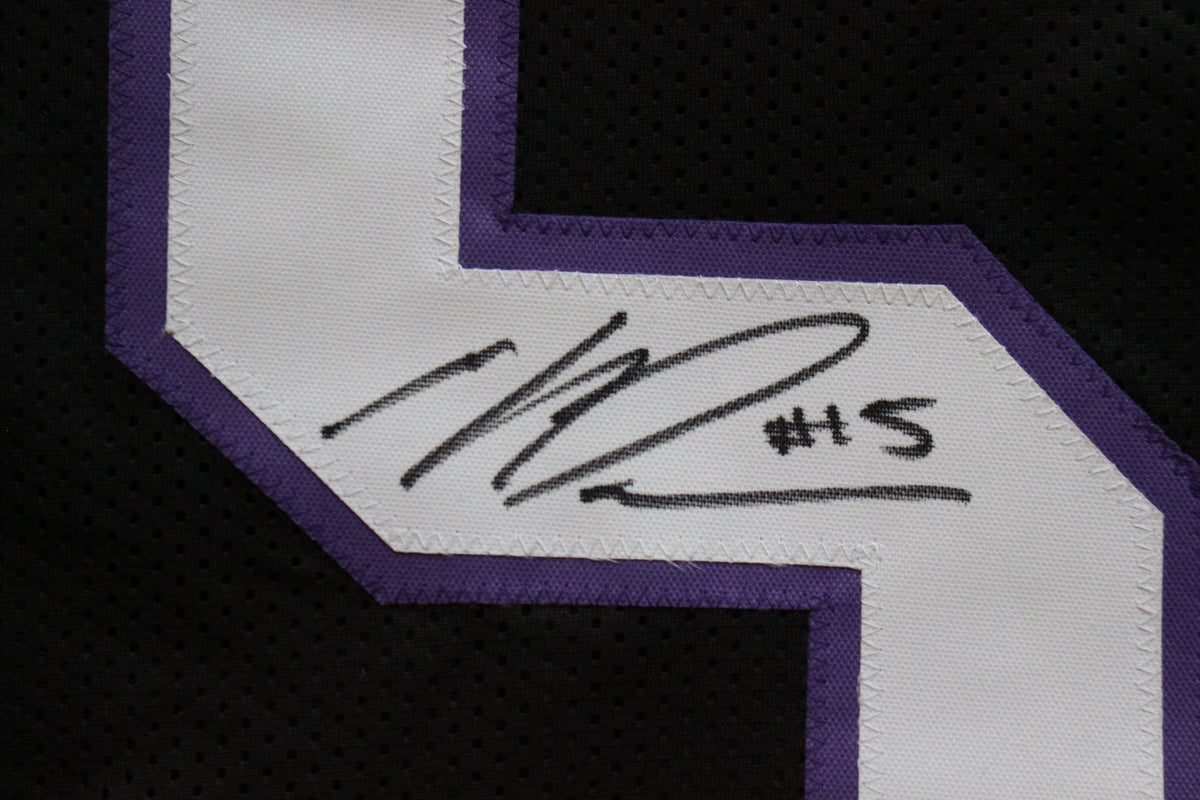 MAX DUGGAN TCU HORNED FROGS SIGNED Black JERSEY BAS