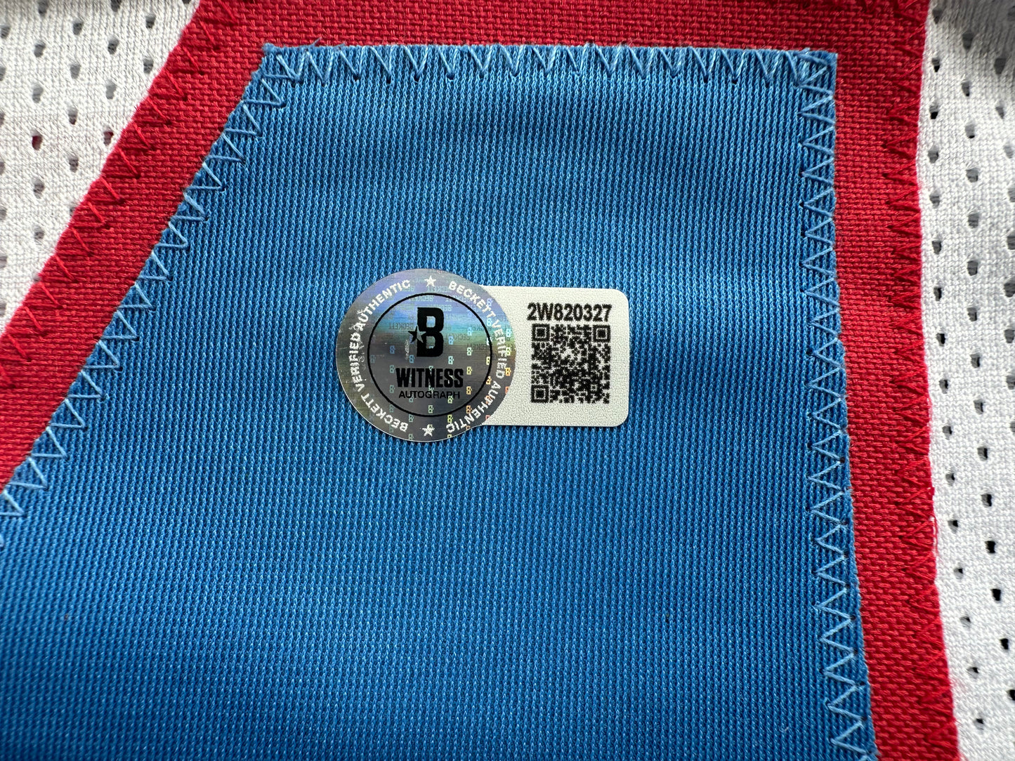 EARL CAMPBELL SIGNED WHITE FOOTBALL JERSEY Houston Oilers w/ "HOF 91" BAS COA