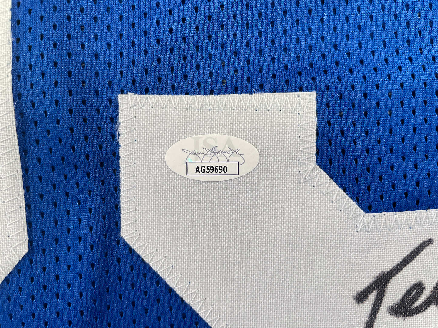 BILLY JOE DUPREE DALLAS COWBOYS SIGNED BLUE JERSEY w/INSCs XL JSA COA