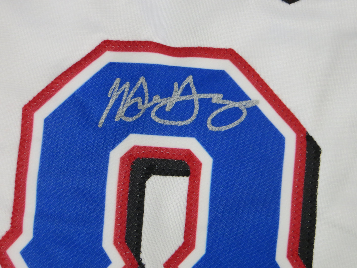 MICHAEL YOUNG TEXAS RANGERS SIGNED WHITE JERSEY size 2XL BAS COA