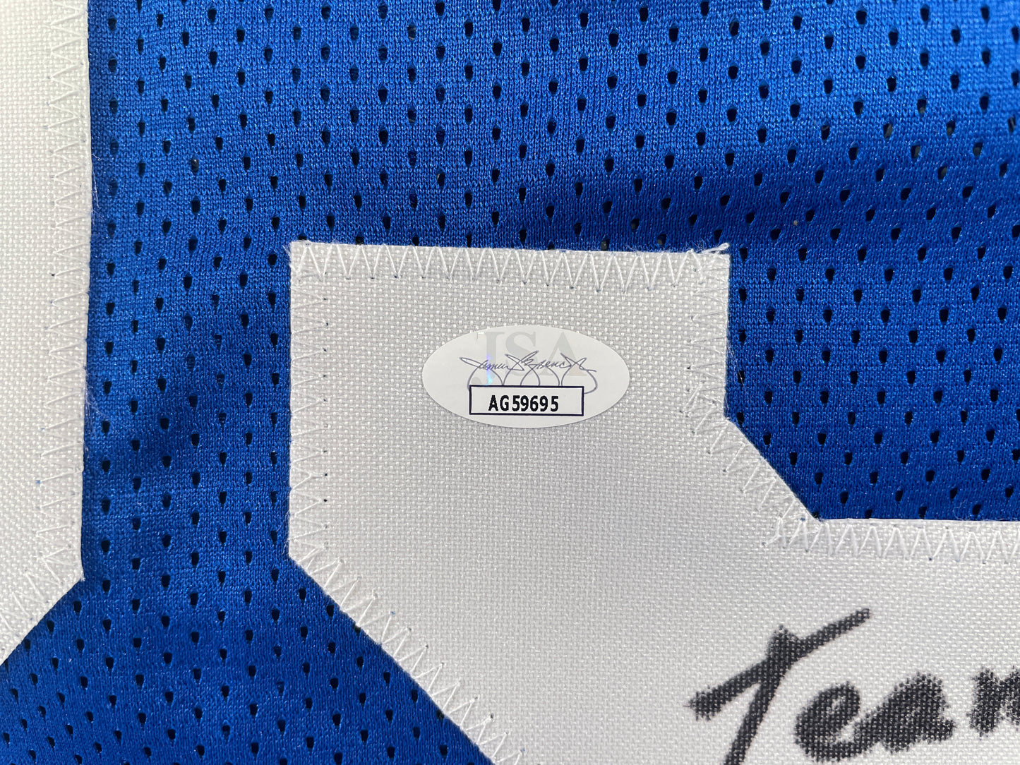 BILLY JOE DUPREE DALLAS COWBOYS SIGNED BLUE JERSEY w/INSCs XL JSA COA