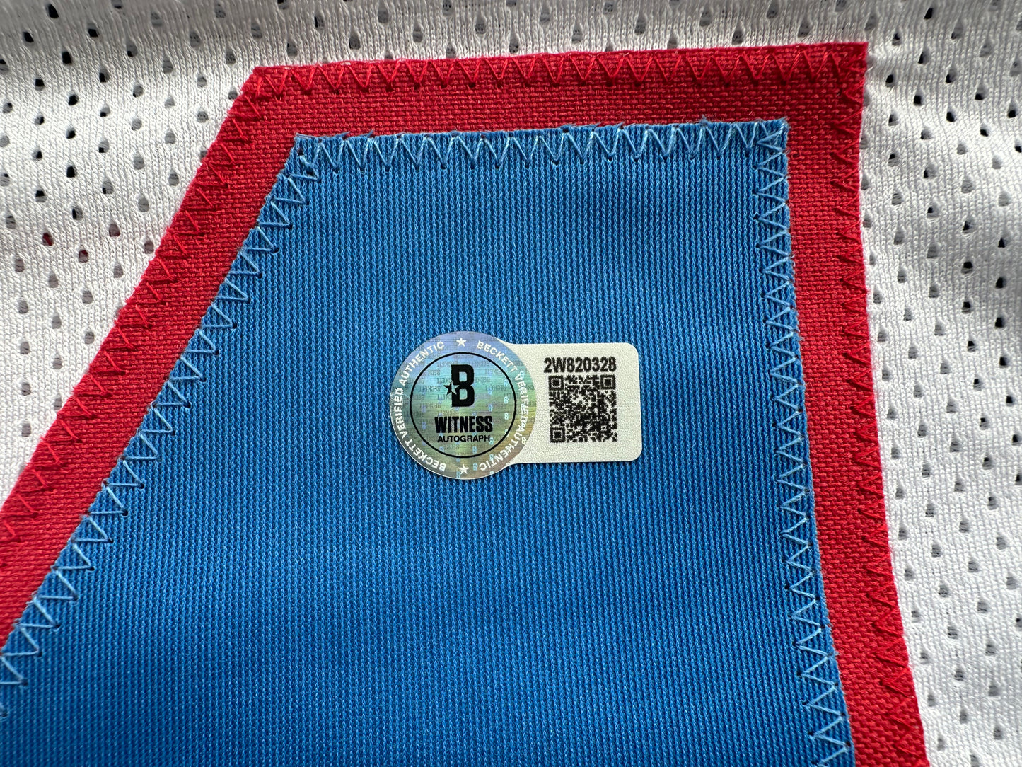 EARL CAMPBELL SIGNED WHITE FOOTBALL JERSEY Houston Oilers w/ "HOF 91" BAS COA